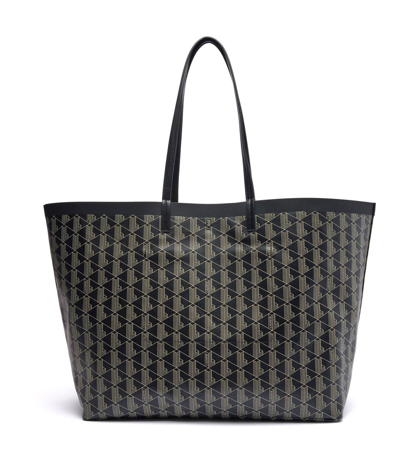 Zely Coated Canvas Monogram Large Tote Mono Noir Beige