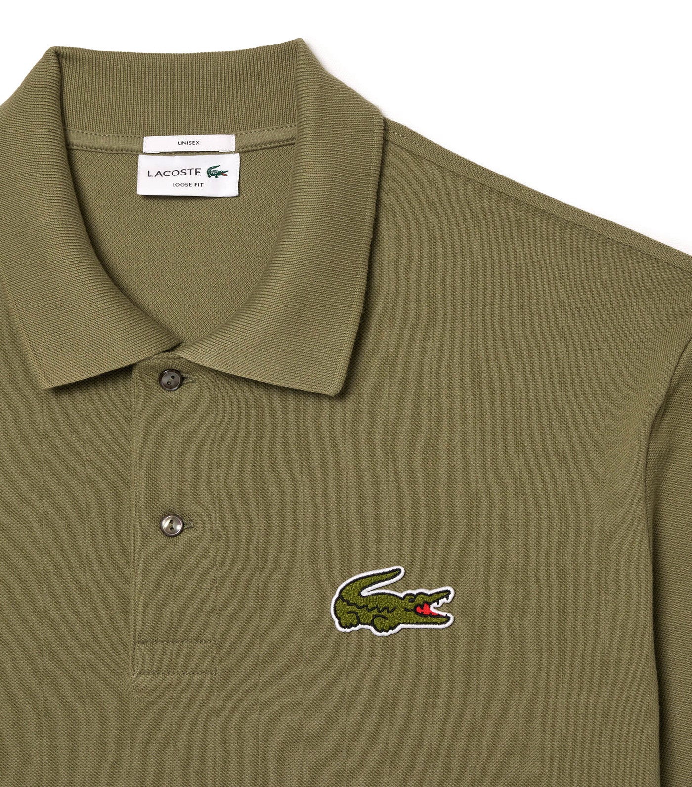 Original L.12.12 Loose Fit Polo Shirt with Badge Khaki