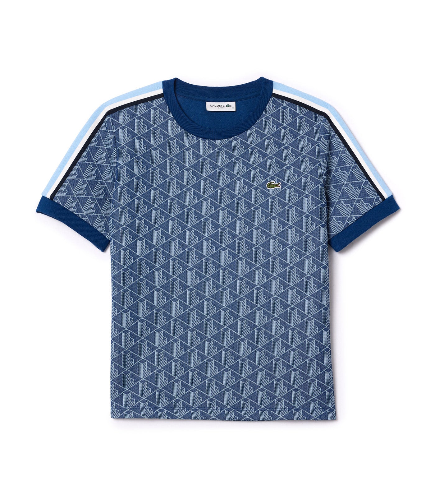 Slim Fit Monogram Jacquard T-Shirt Globe/Overview