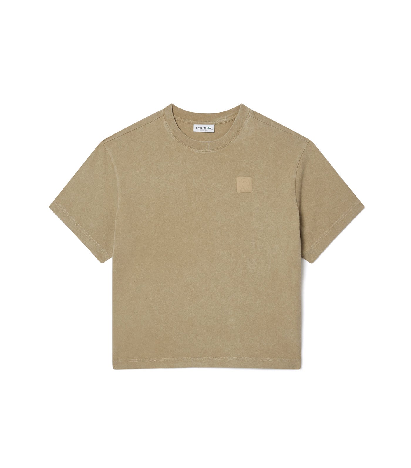 Oversized Wash Effect Badge T-Shirt Viennese