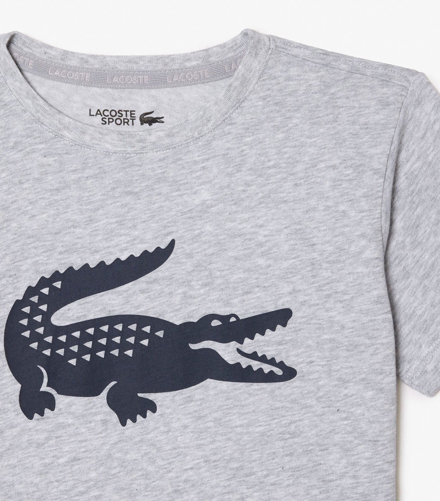 Boys' Lacoste SPORT Tennis Technical Jersey Oversized Croc T-shirt  Silver Chine/Navy Blue