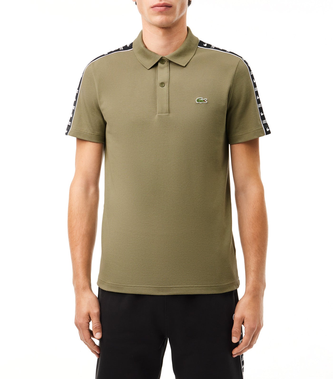 Regular Fit Logo Stripe Polo Shirt Khaki