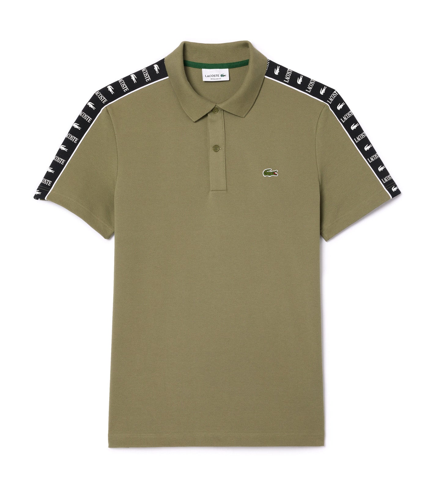 Regular Fit Logo Stripe Polo Shirt Khaki