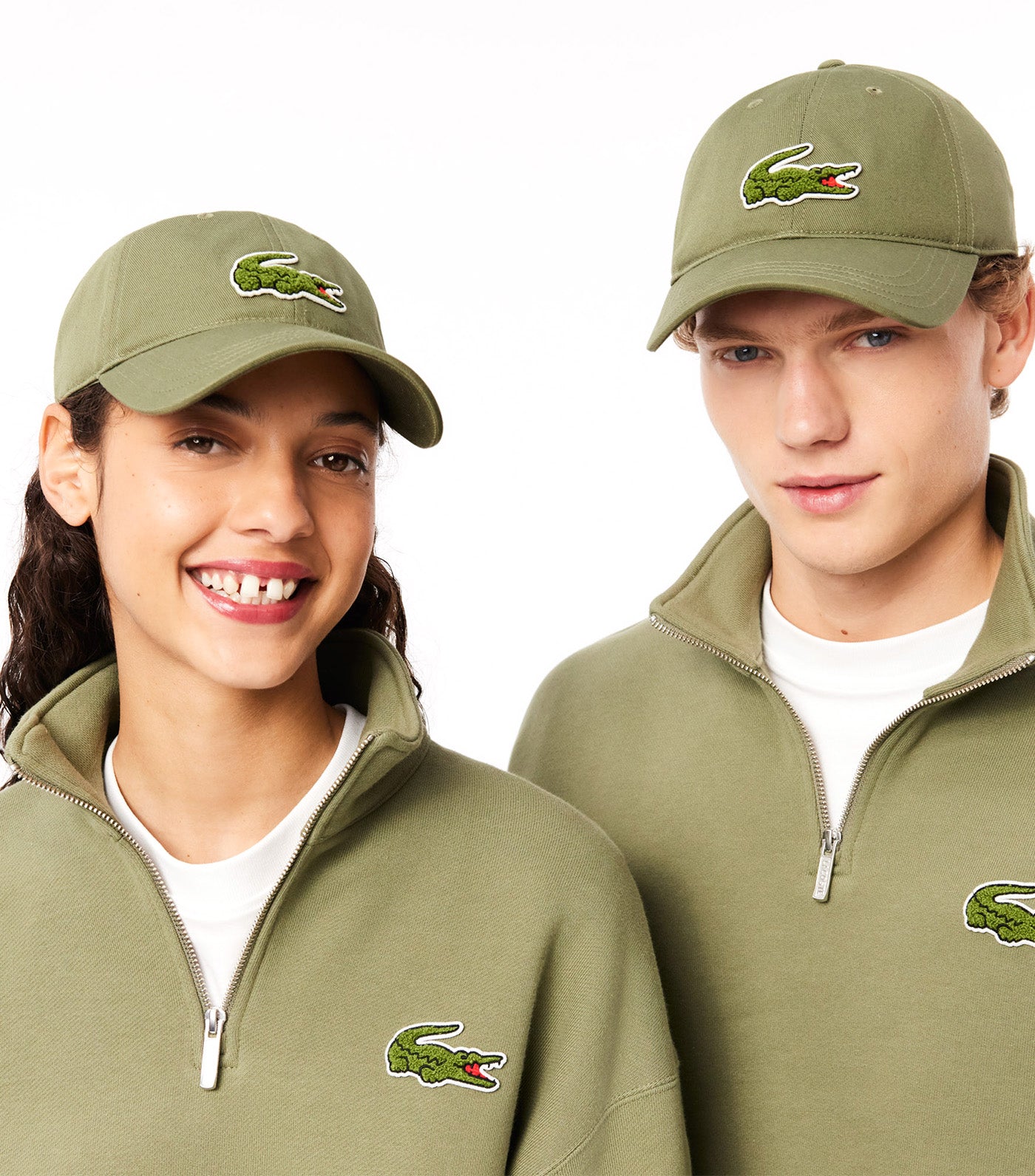 Crocodile Badge Twill Cap Khaki