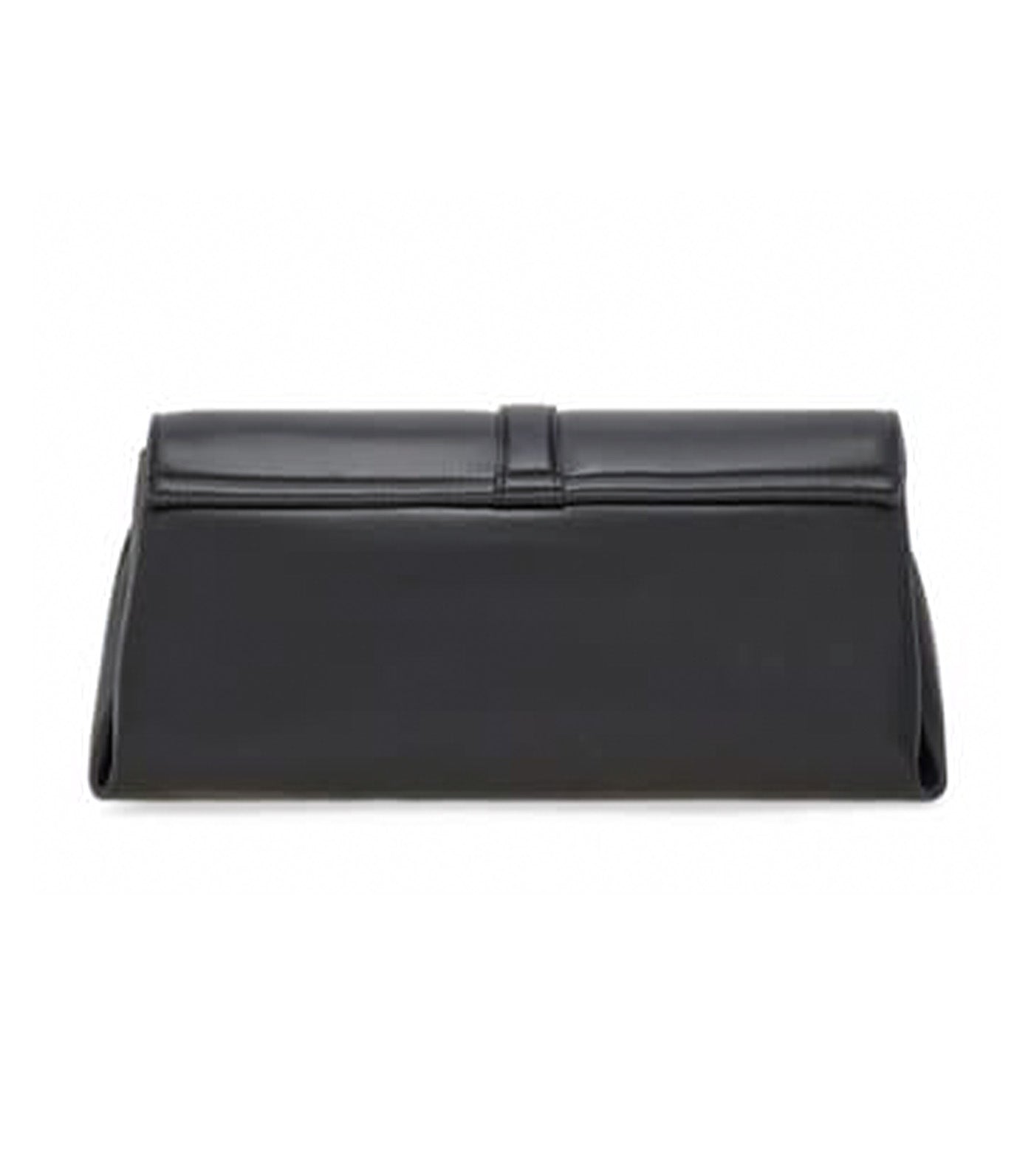 Front Flap Crossbody Bag (M) Calfskin Black