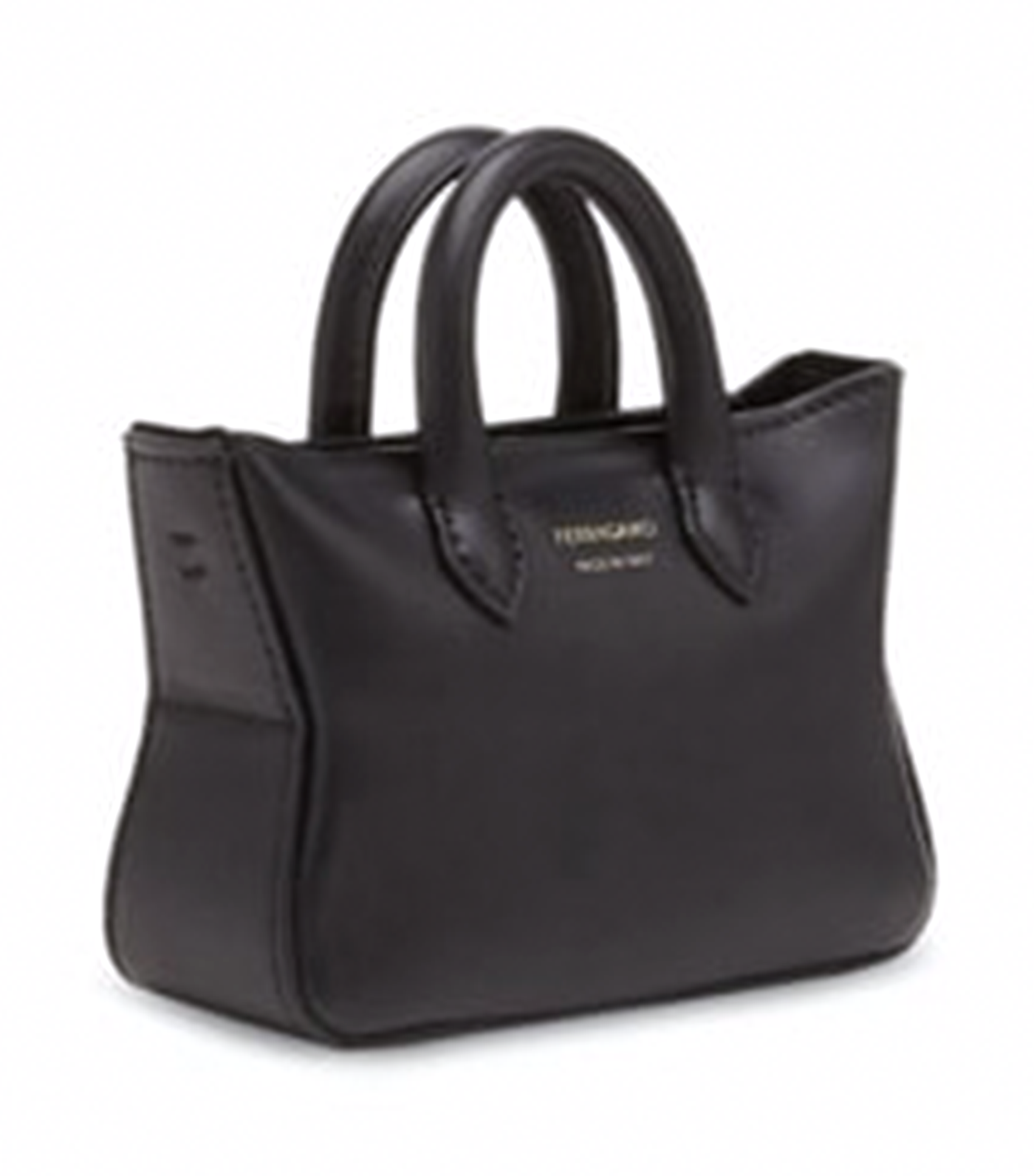 Tote Mini Charm Calfskin Black