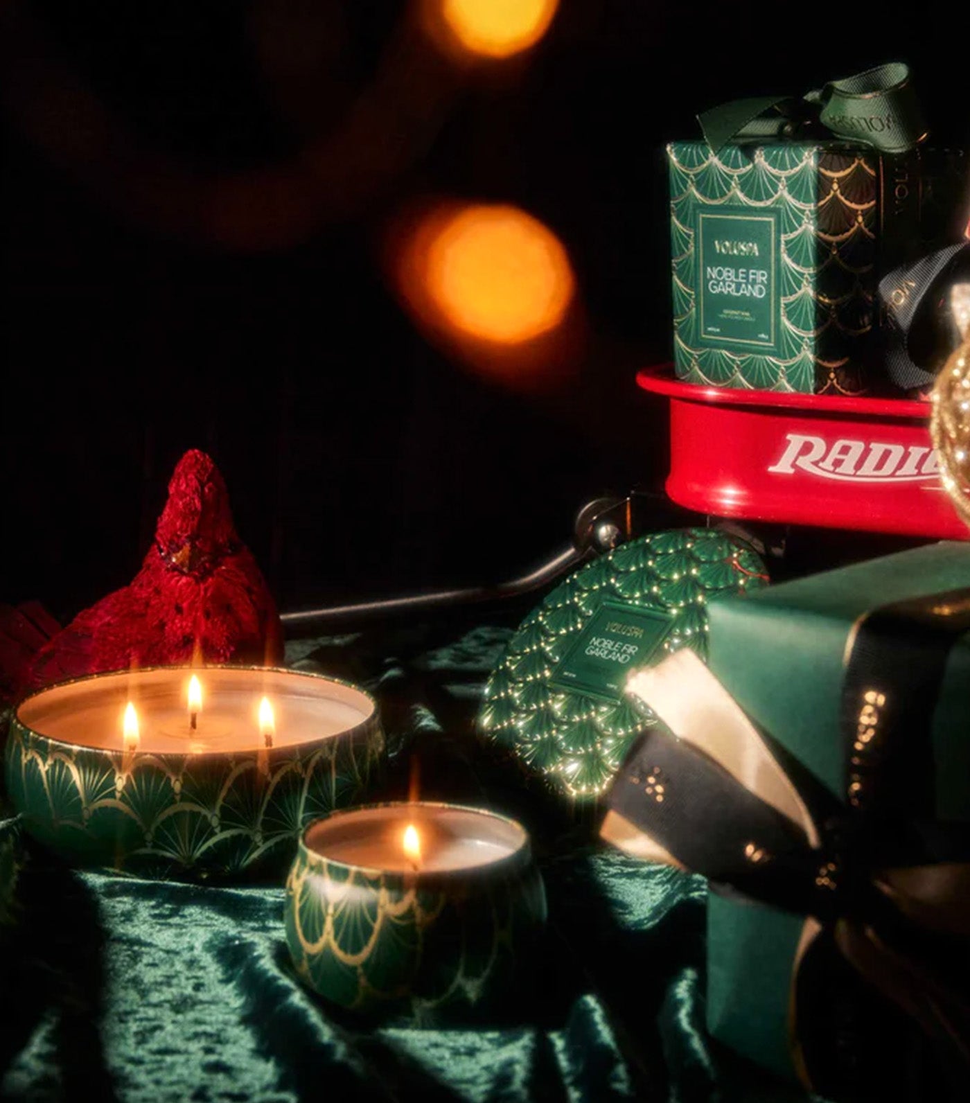 Noble Fir Garland Mini Tin Candle
