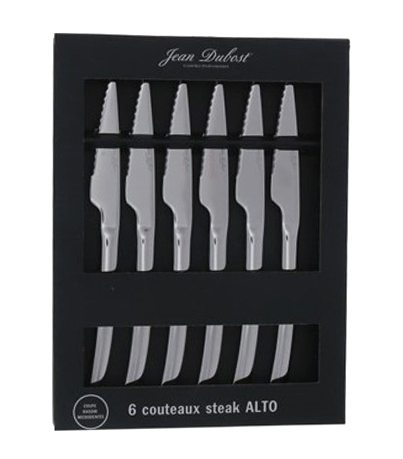 6 Grill Knives  -  Black