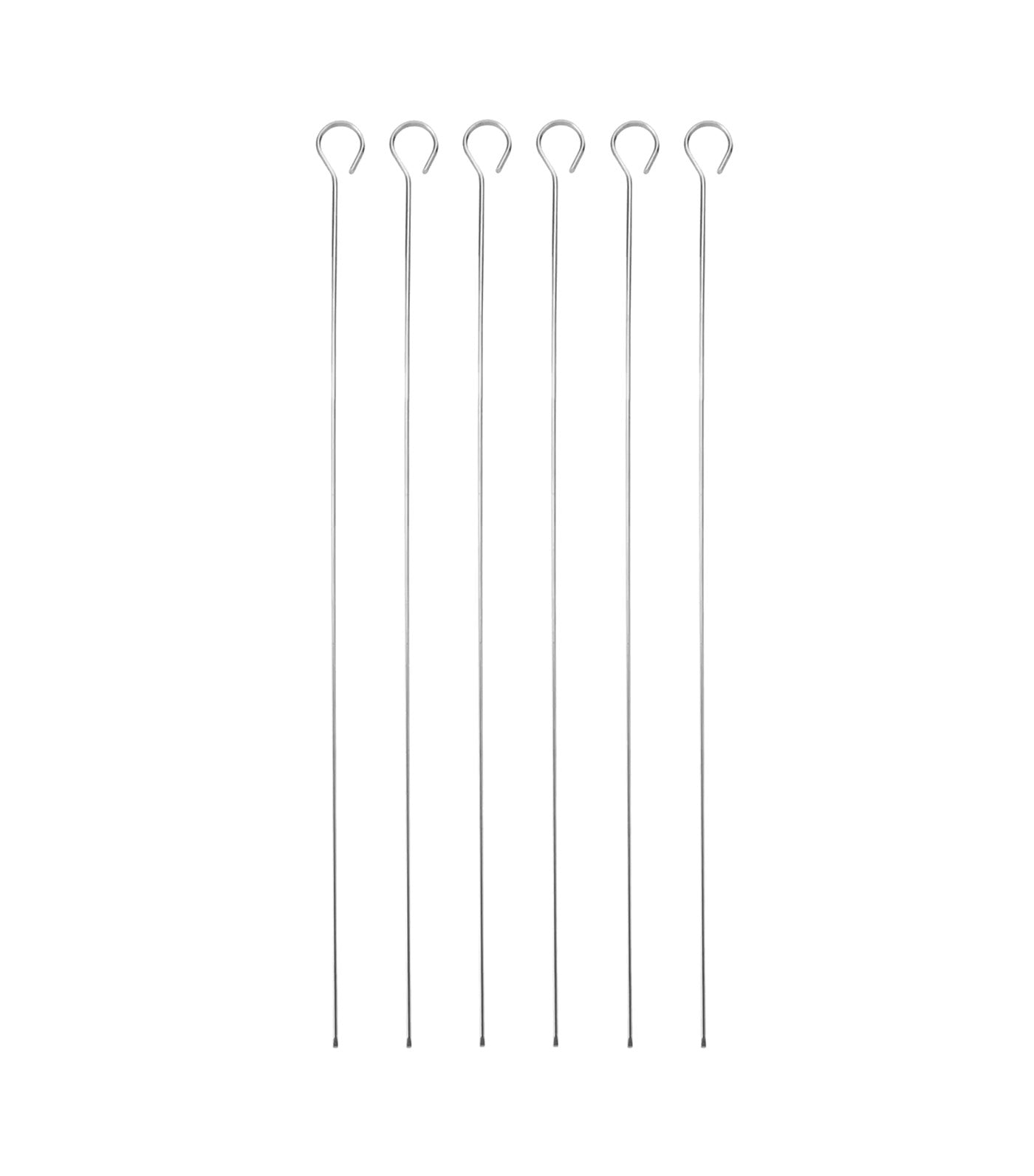 MasterClass Stainless Steel Flat-Sided Skewers Set of 6