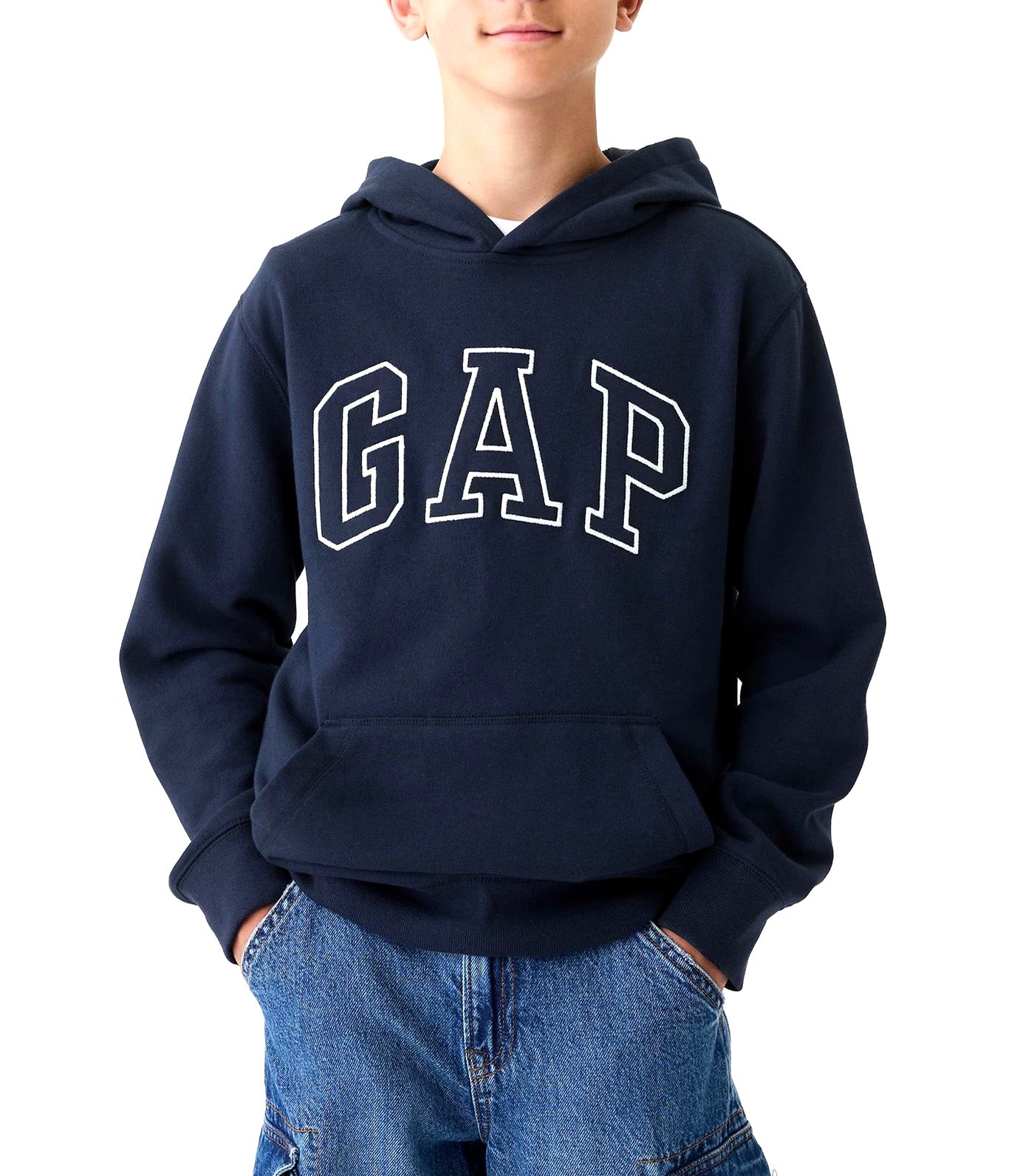 Kids Relaxed Logo Hoodie Tapestry Navy