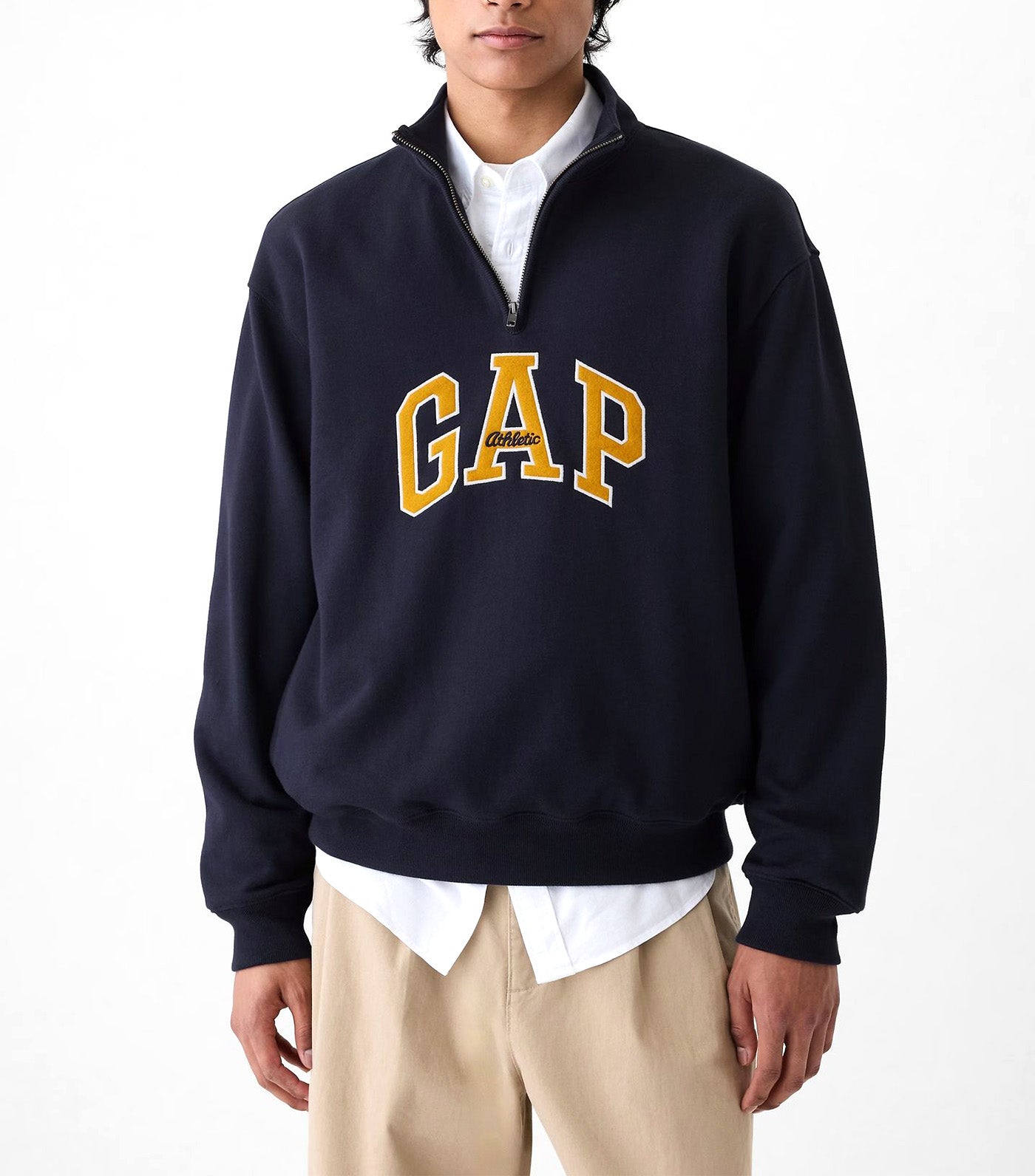 Heavyweight Arch Logo Pullover Navy Uniform