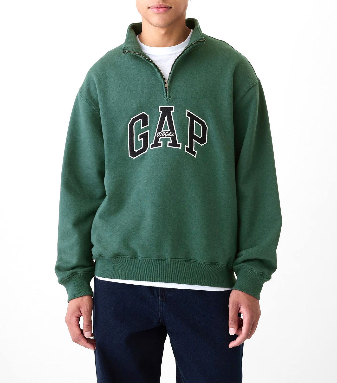 Heavyweight Arch Logo Pullover Moores Green