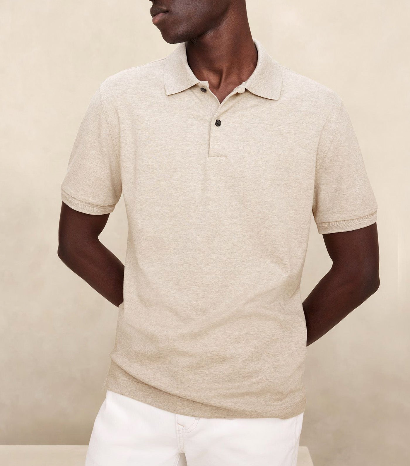 Luxury-Touch Polo Heather Camel