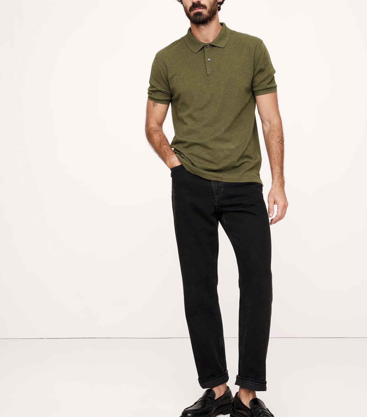 Luxury-Touch Polo Heather Green