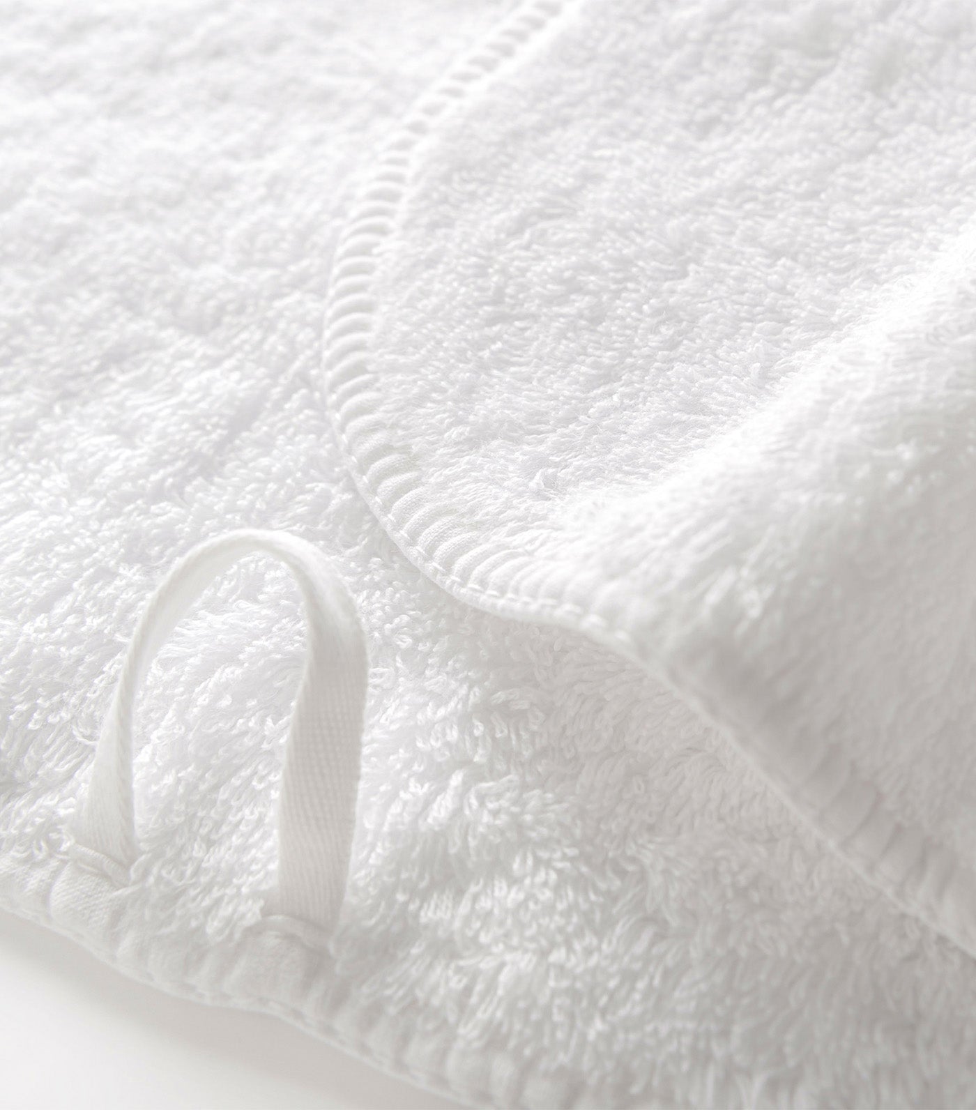 Long Double Loop Towels White