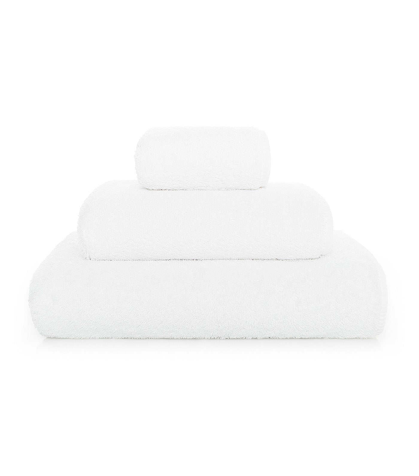 Long Double Loop Towels White