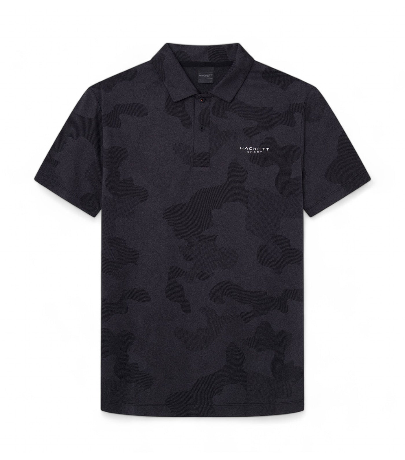 Camo Print Polo Black