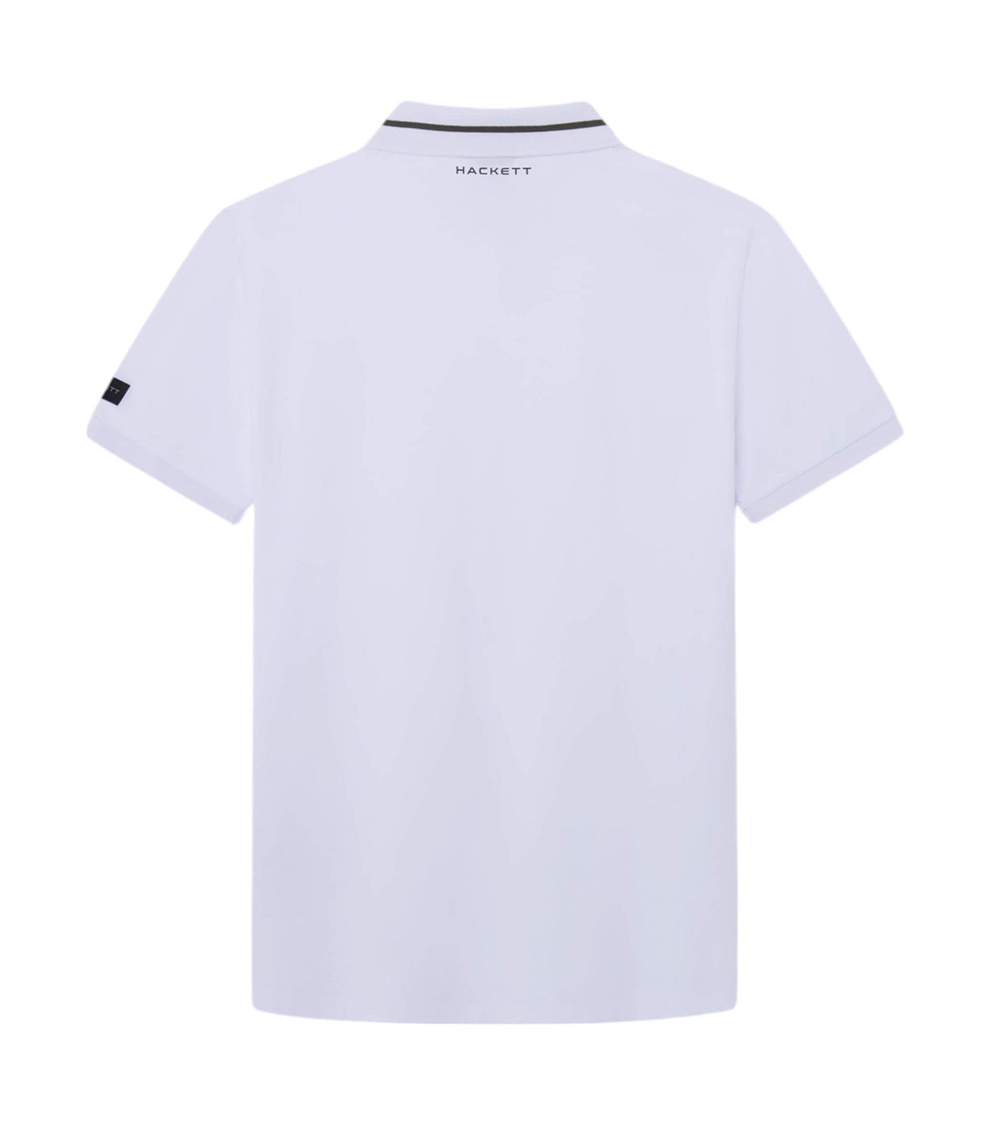 Print Placket Polo White