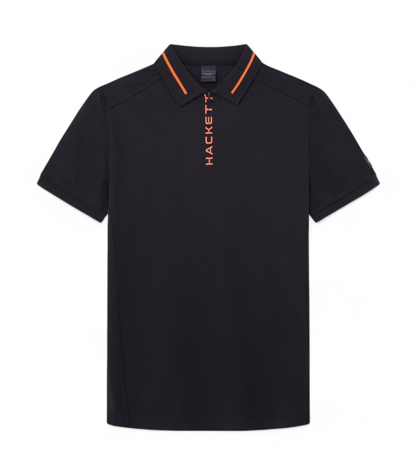 Print Placket Polo Black