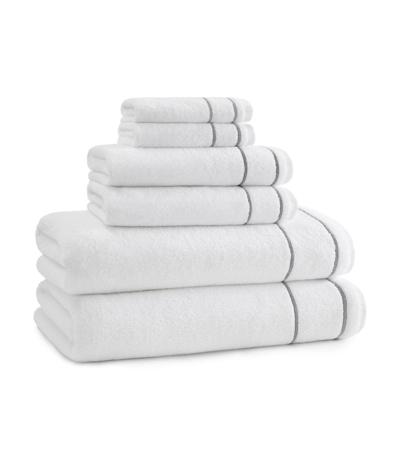 Newbury Towels White/Grey