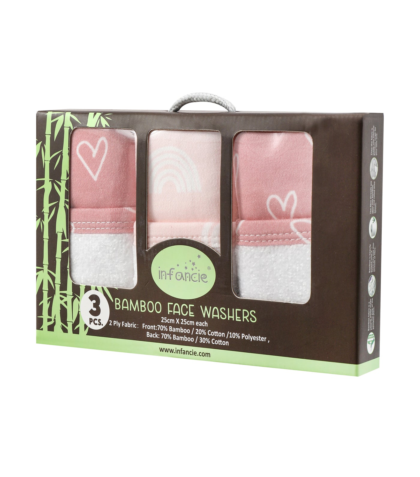 3pcs Bamboo Wash Cloth