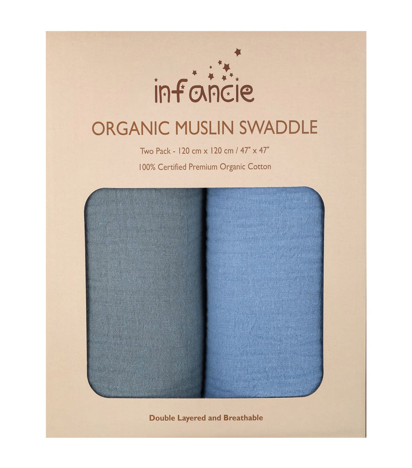 2-Piece Organic Muslin Swaddle