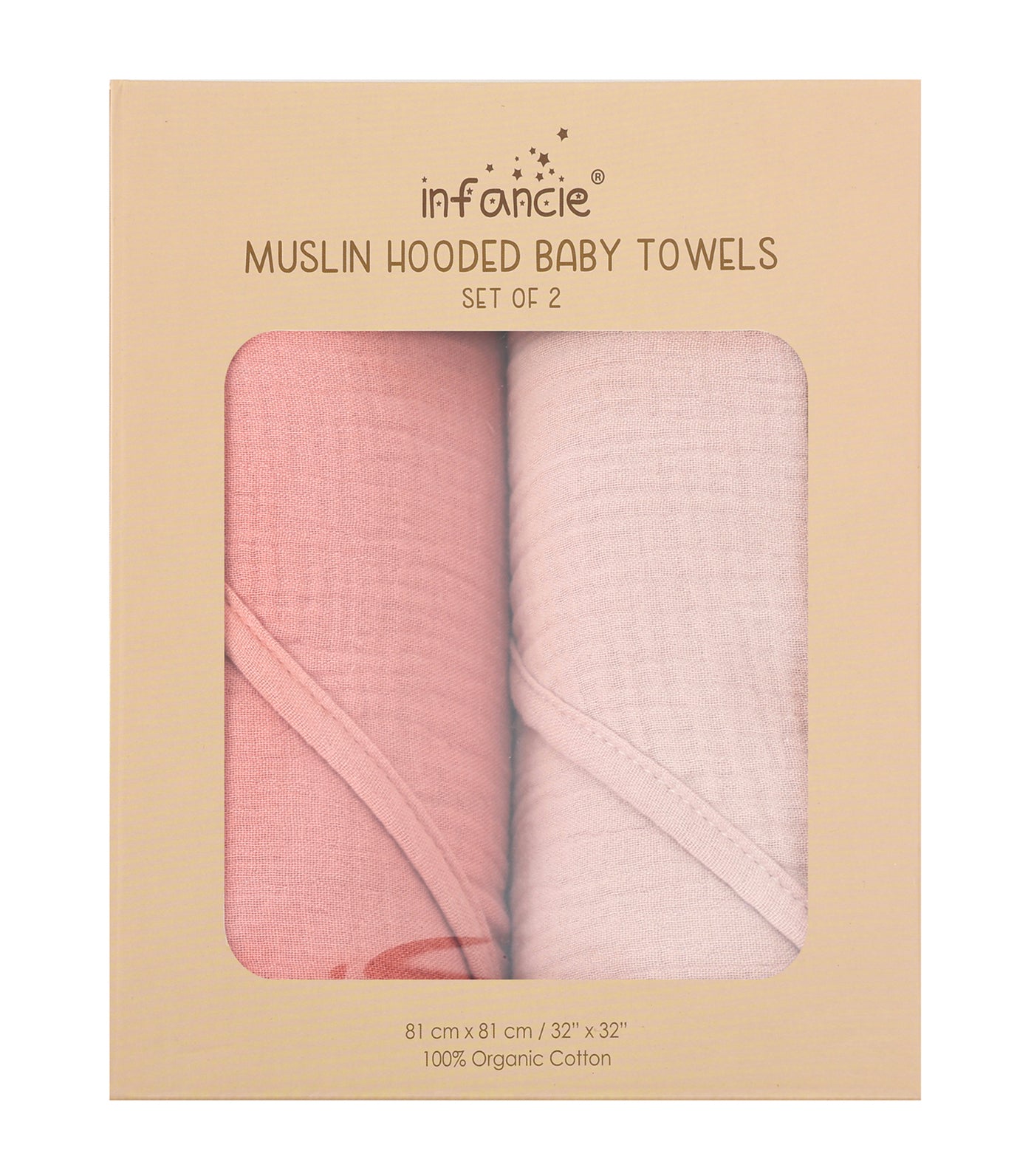 2-Piece Muslin Hooded Baby Towels