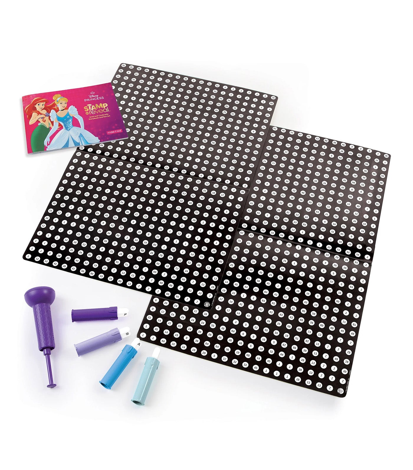 Disney Princess Stamp To Reveal™ 2-pack Ariel & Cinderella Storybook & Dot Art
