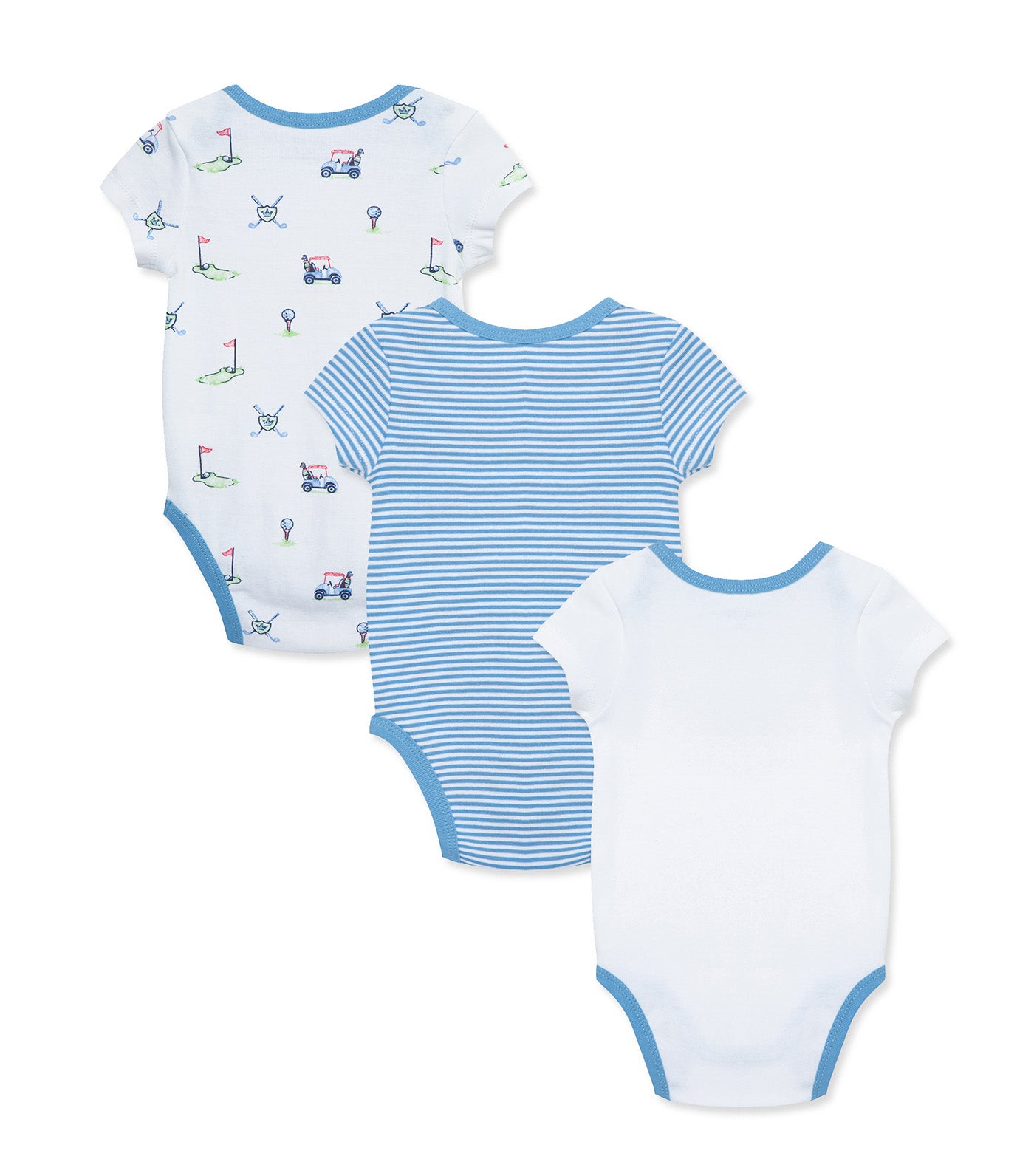 Golf Club 3-pack Bodysuits Blue