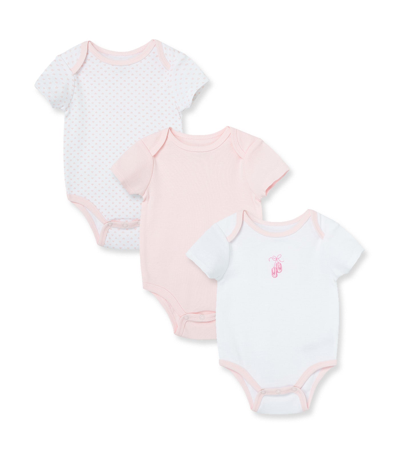 Ballerina 3-pack Bodysuit White/Pink