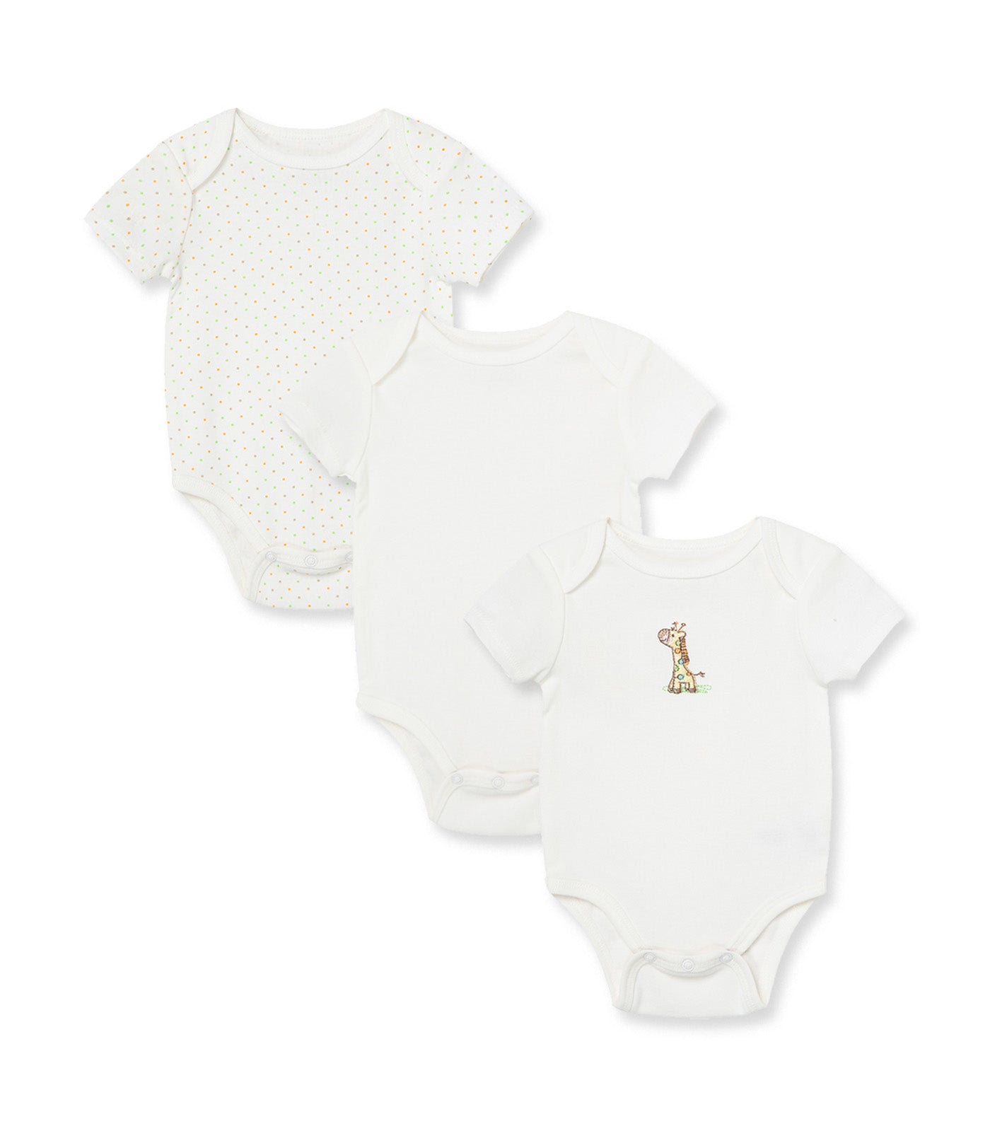 Giraffe 3-pack Bodysuit Ivory Multi