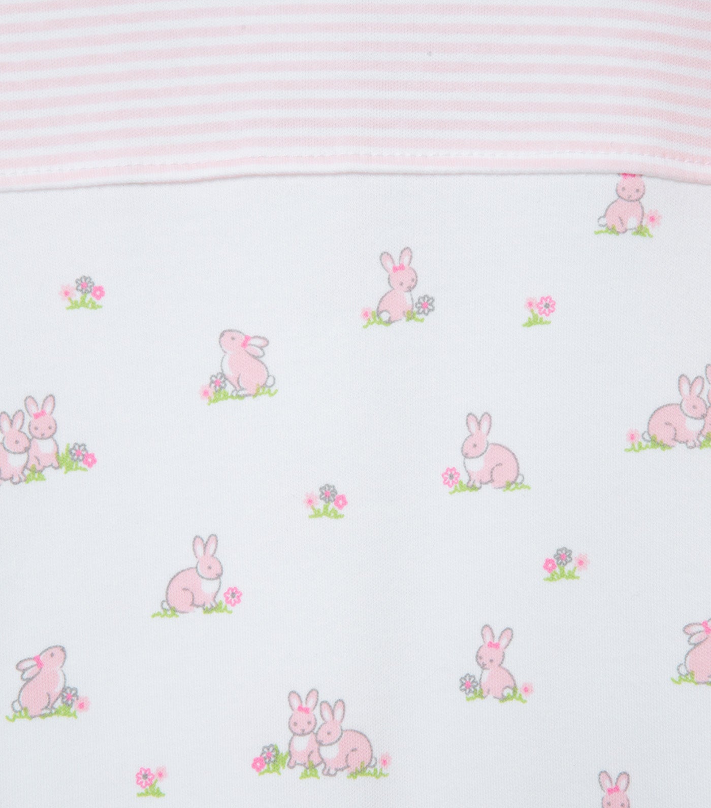 Baby Bunnies Footie & Hat White Print