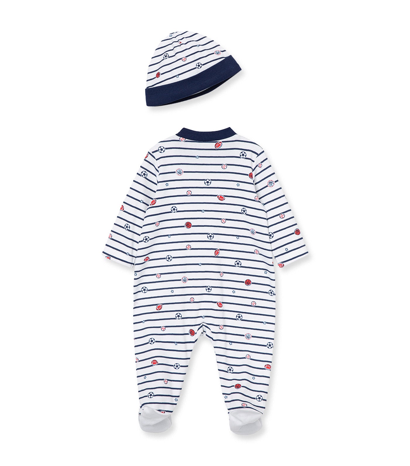 Sports Star Footie-Hat Navy Stripe