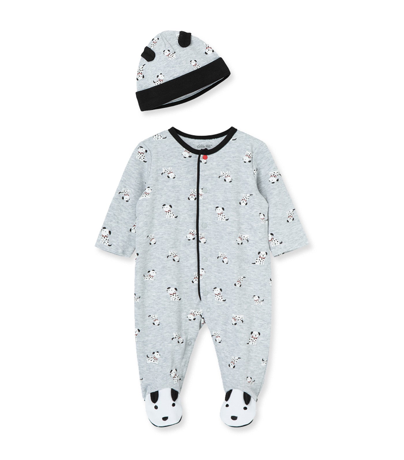 Dalmatian Footie-Hat Gray Heather Multi