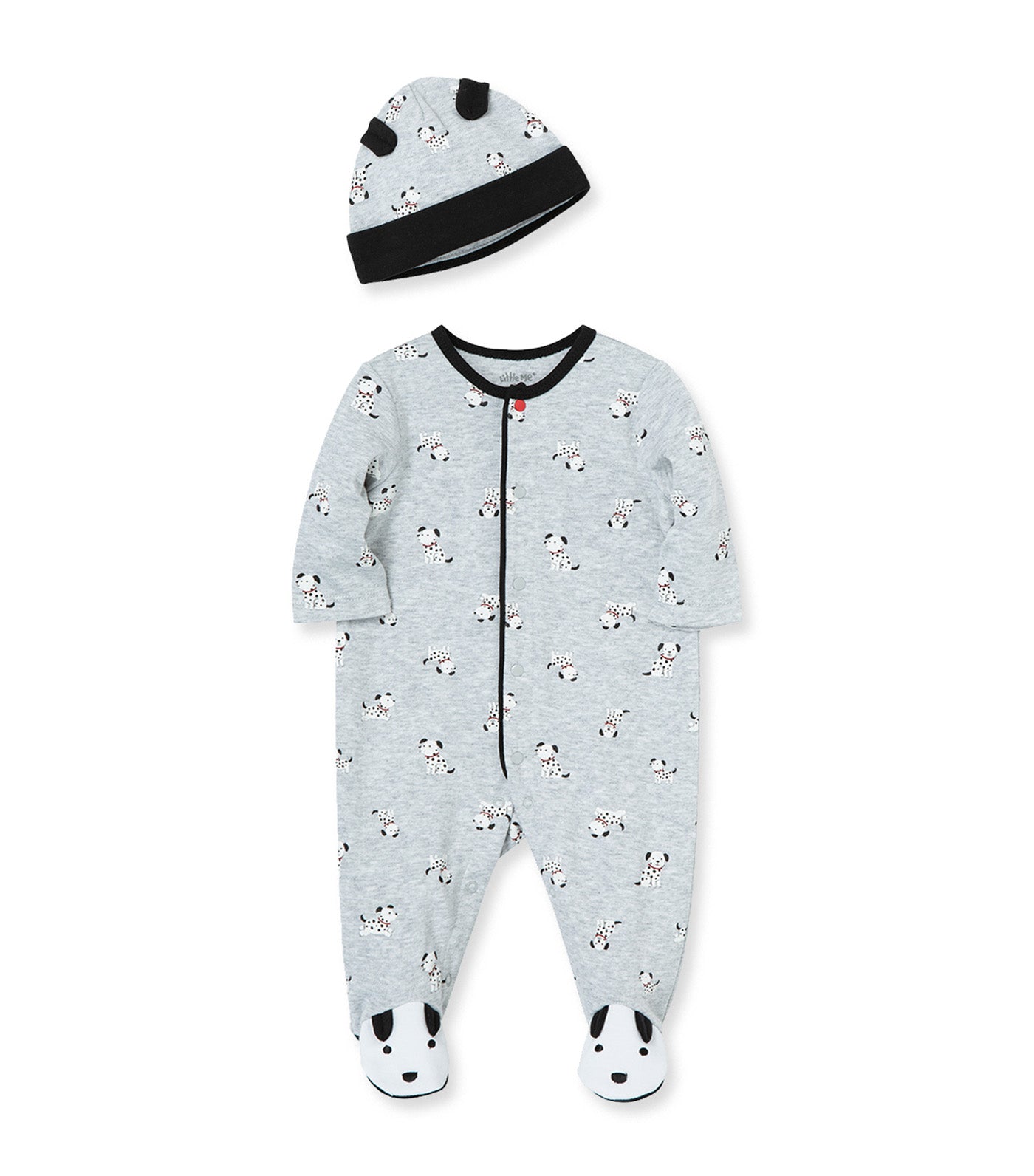 Dalmatian Footie-Hat Gray Heather Multi