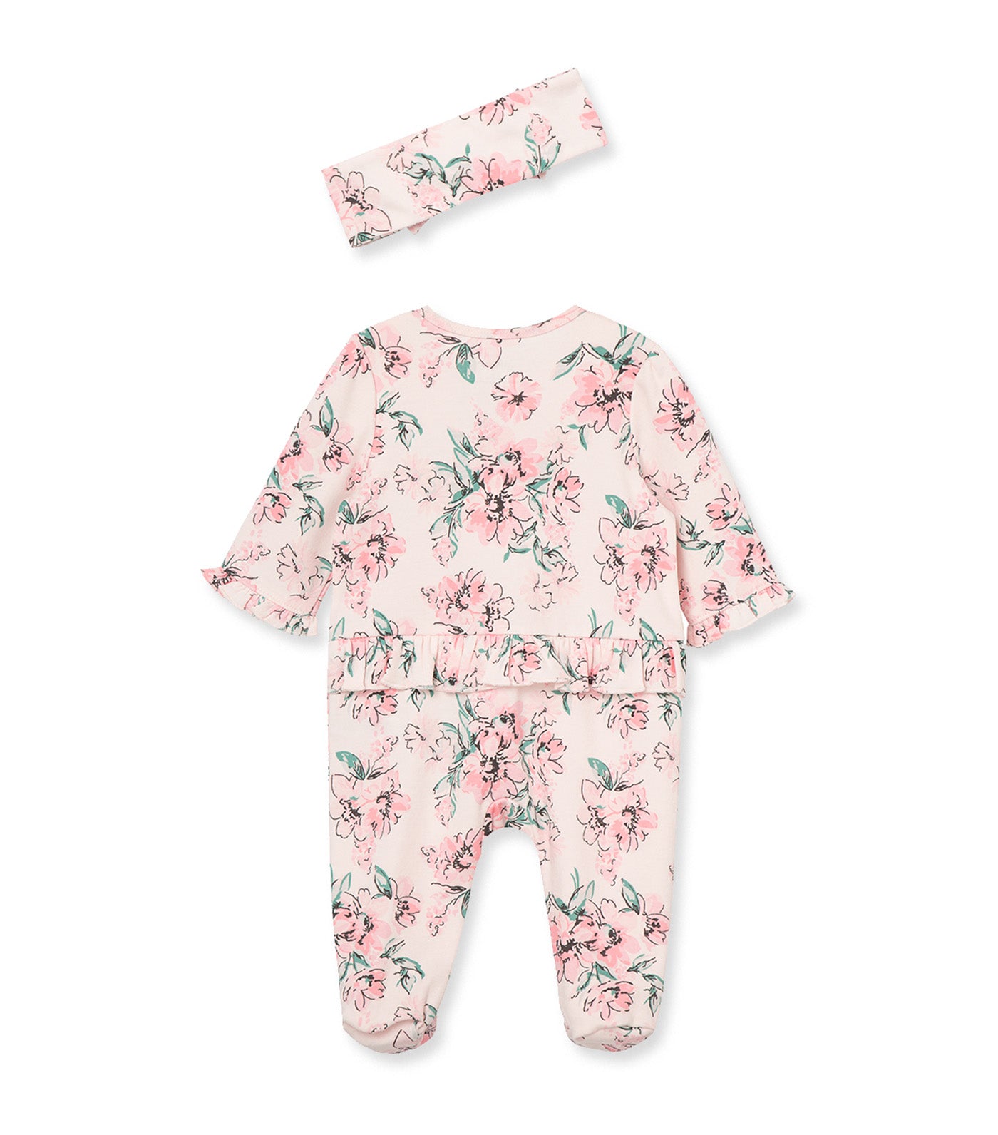 Dream Floral Footie Pink