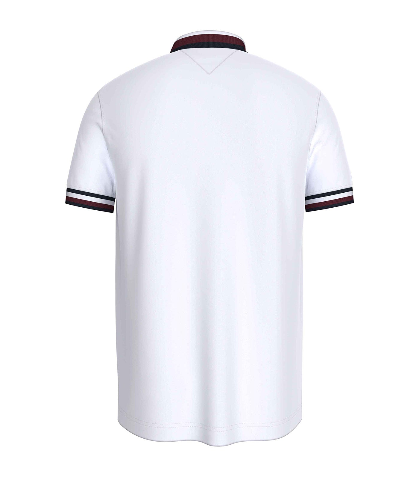 Men's Two Tone Shadow Collar Regular Polo White