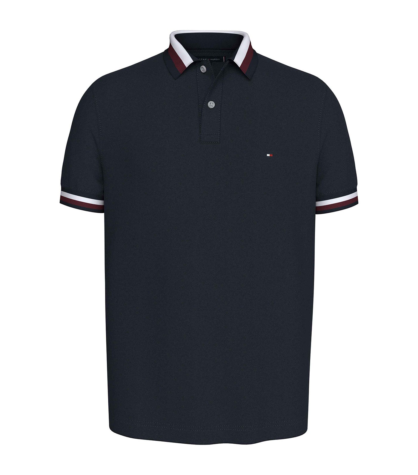 Men's Two Tone Shadow Collar Regular Polo Desert Sky