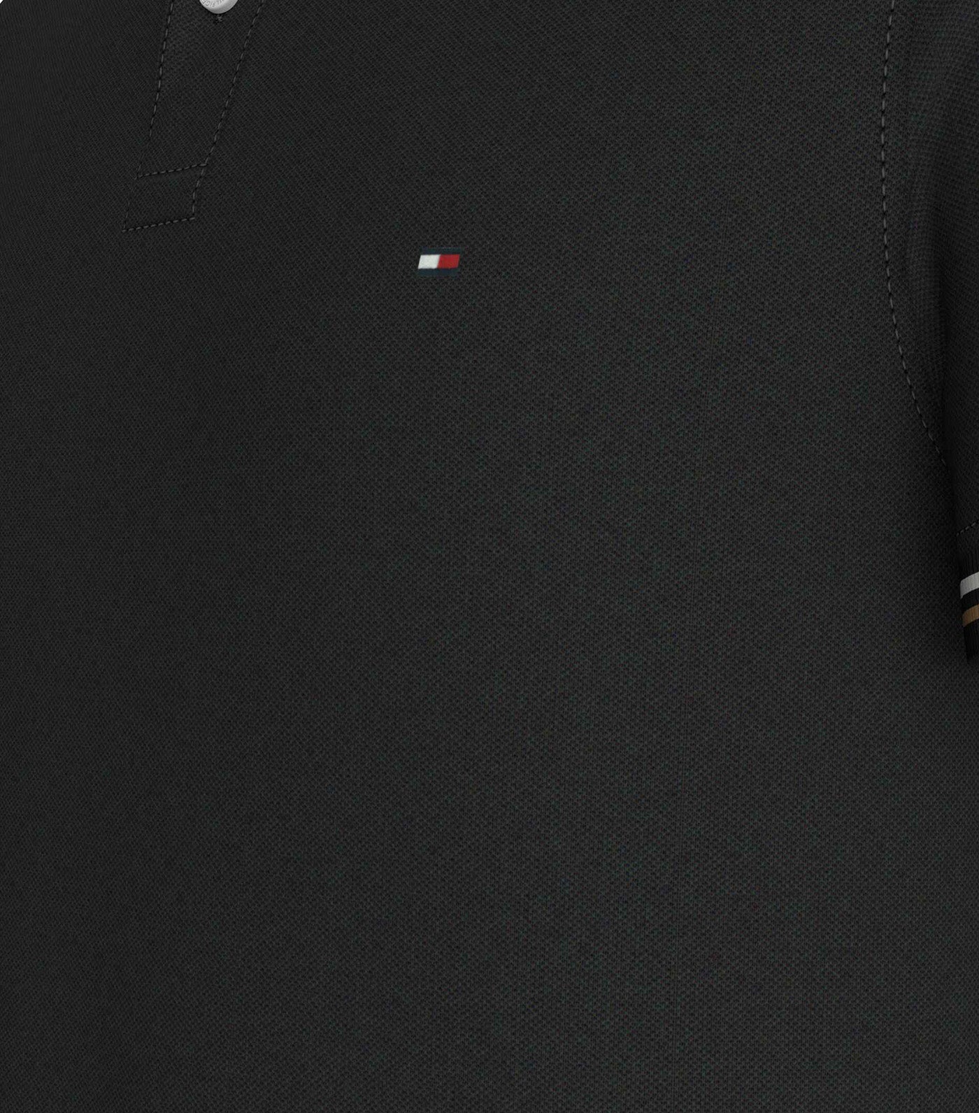 Men's Tipped Slim Fit Polo Black