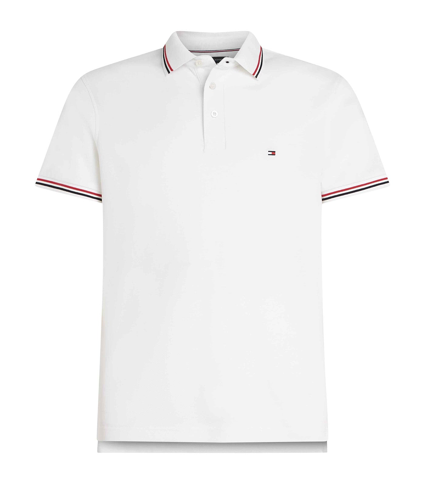 Men's Tipped Slim Fit Polo White