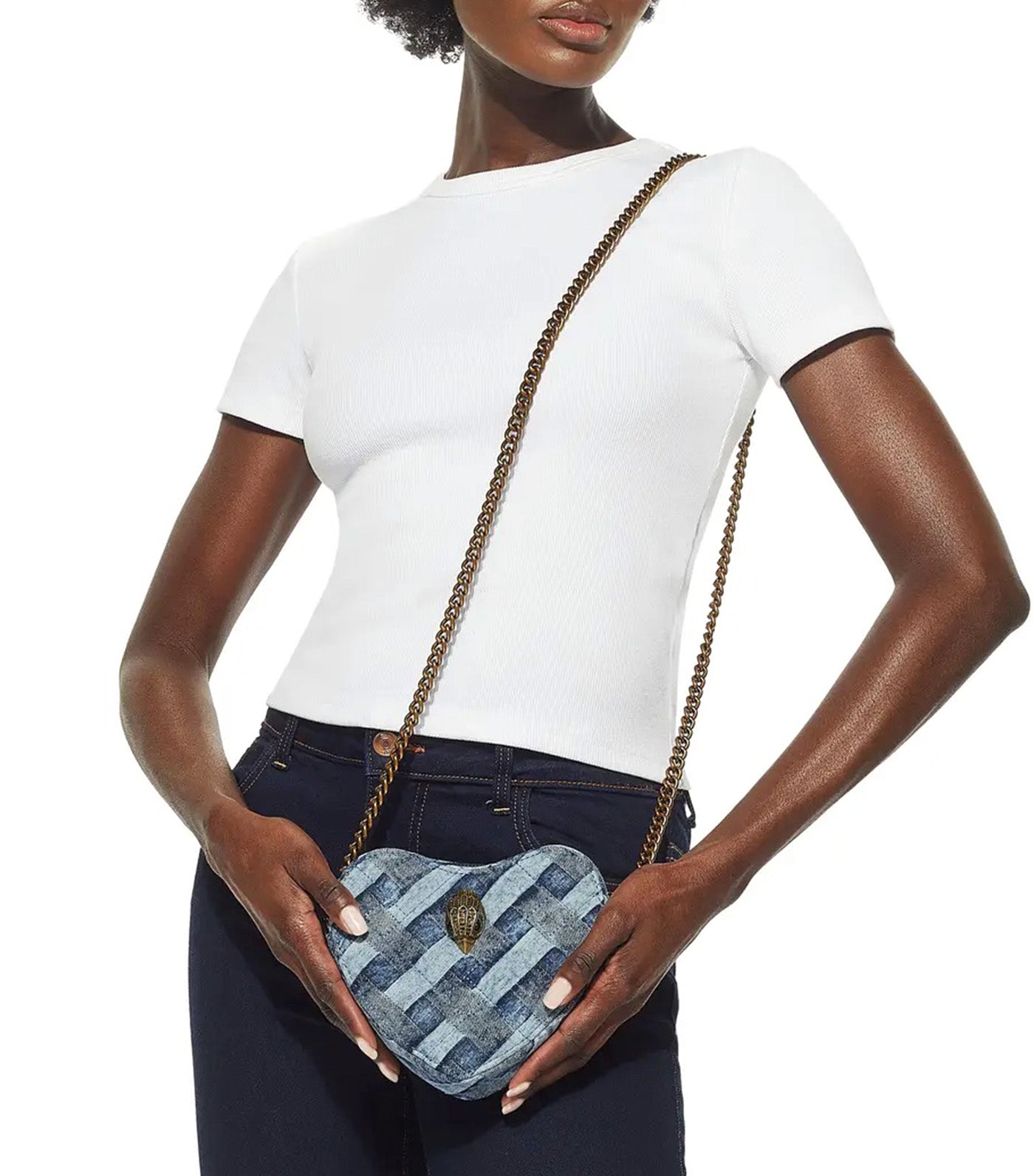 Kensington Heart Crossbody Denim