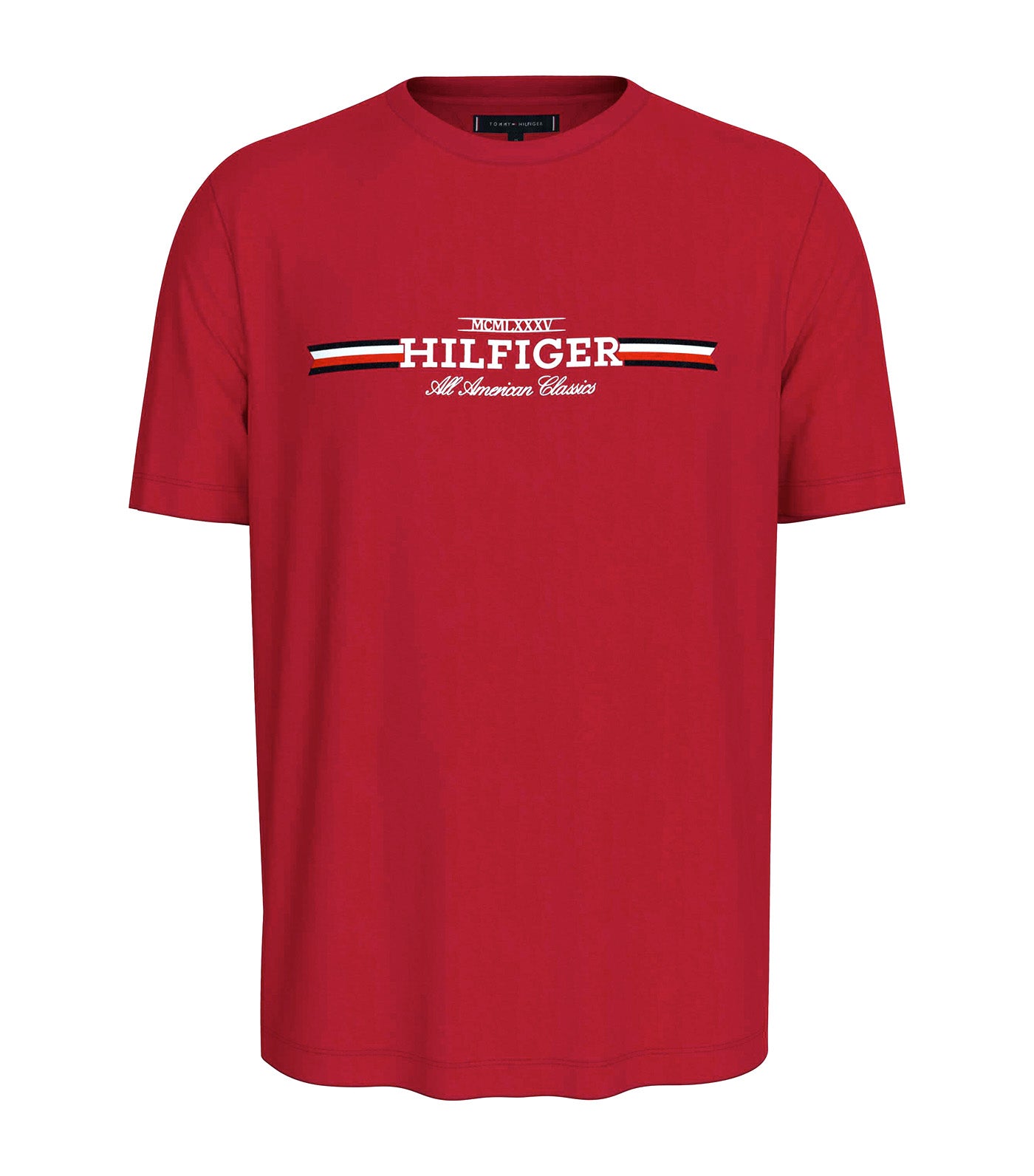 Men's Hilfiger Chest Stripe Tee Primary Red