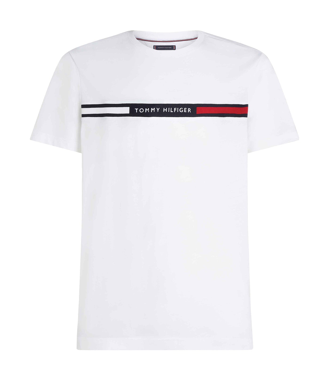 Men's Hilfiger Chest Stripe Insert Tee White