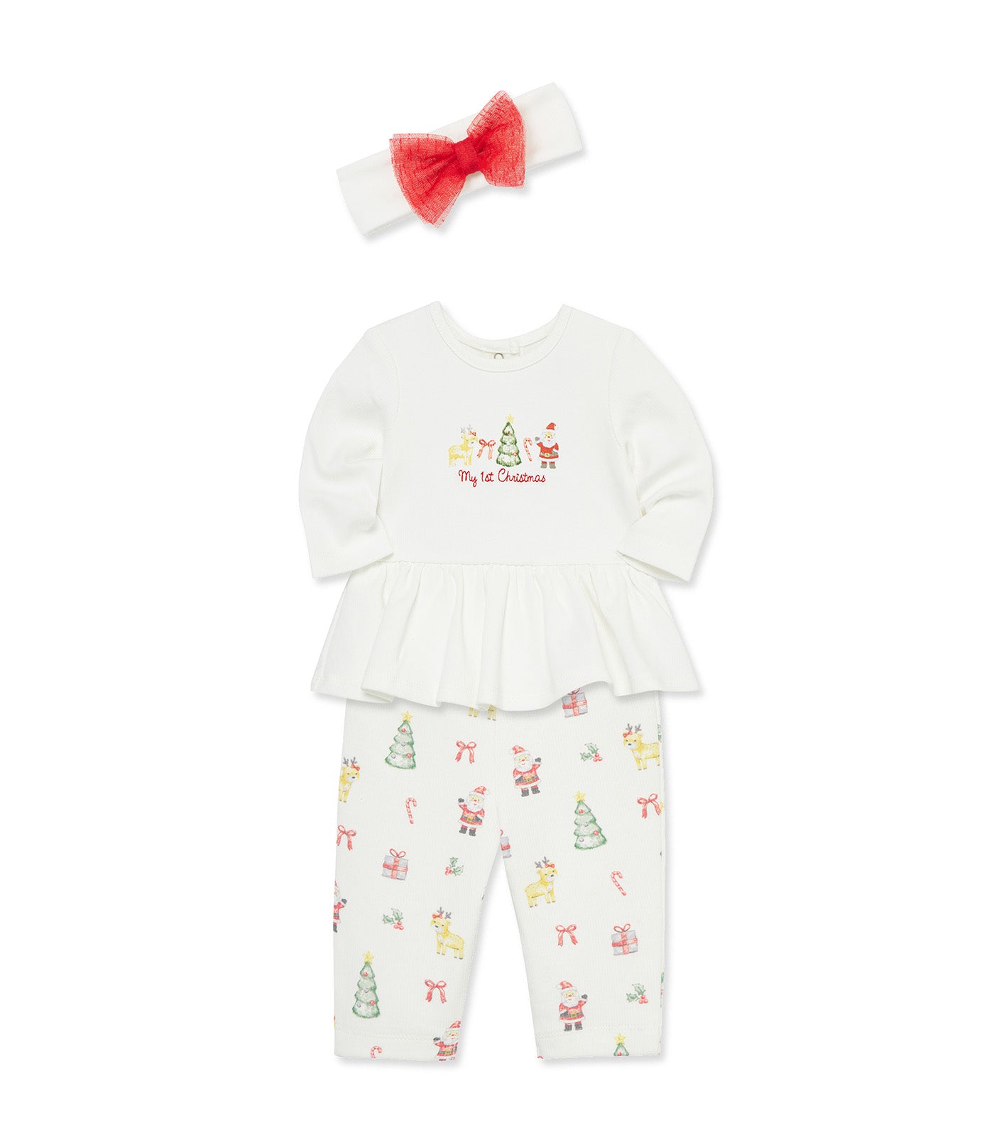 Christmas Bodysuit Set-Headband Multi