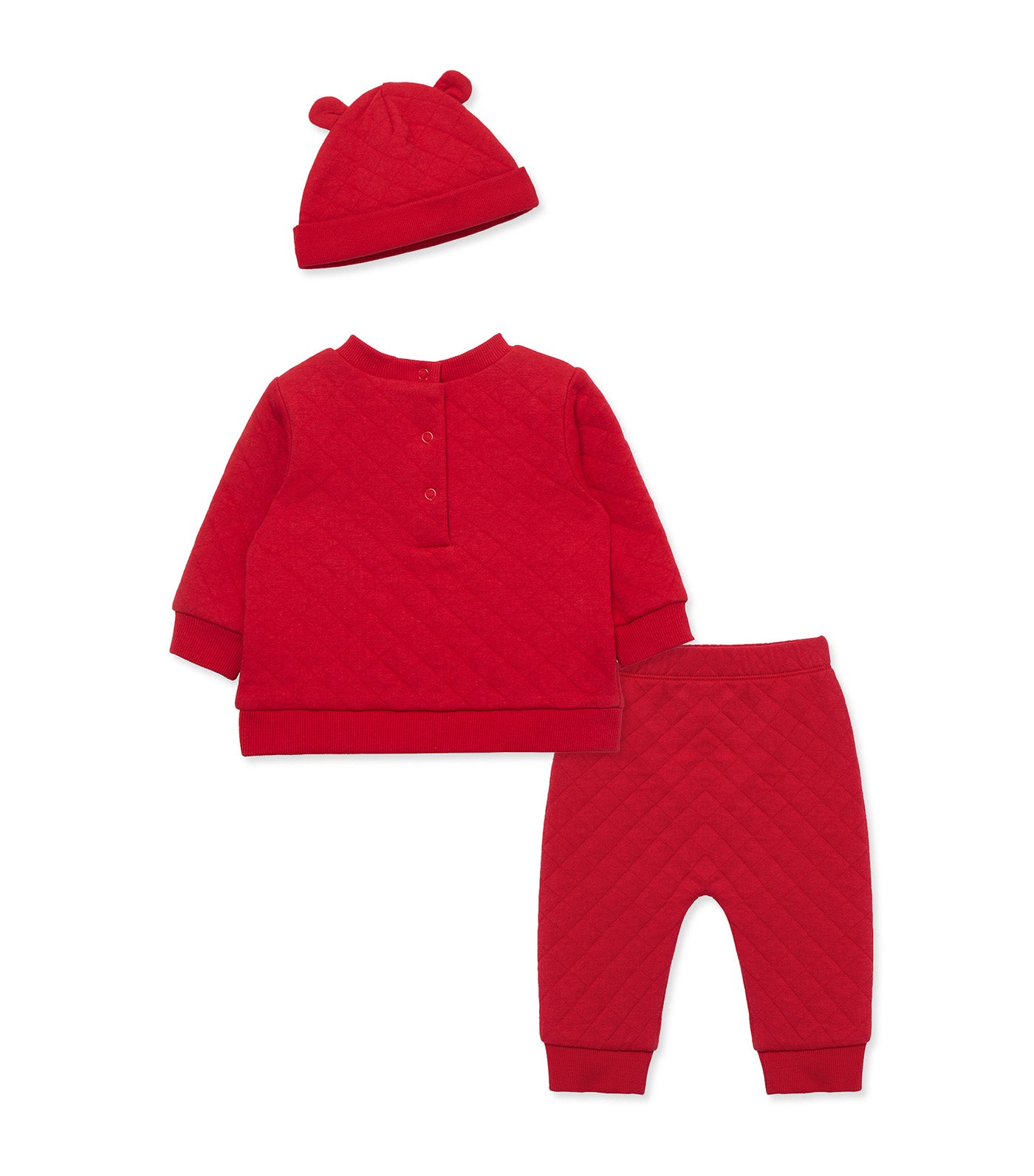 Holiday Bear Set and Hat Red