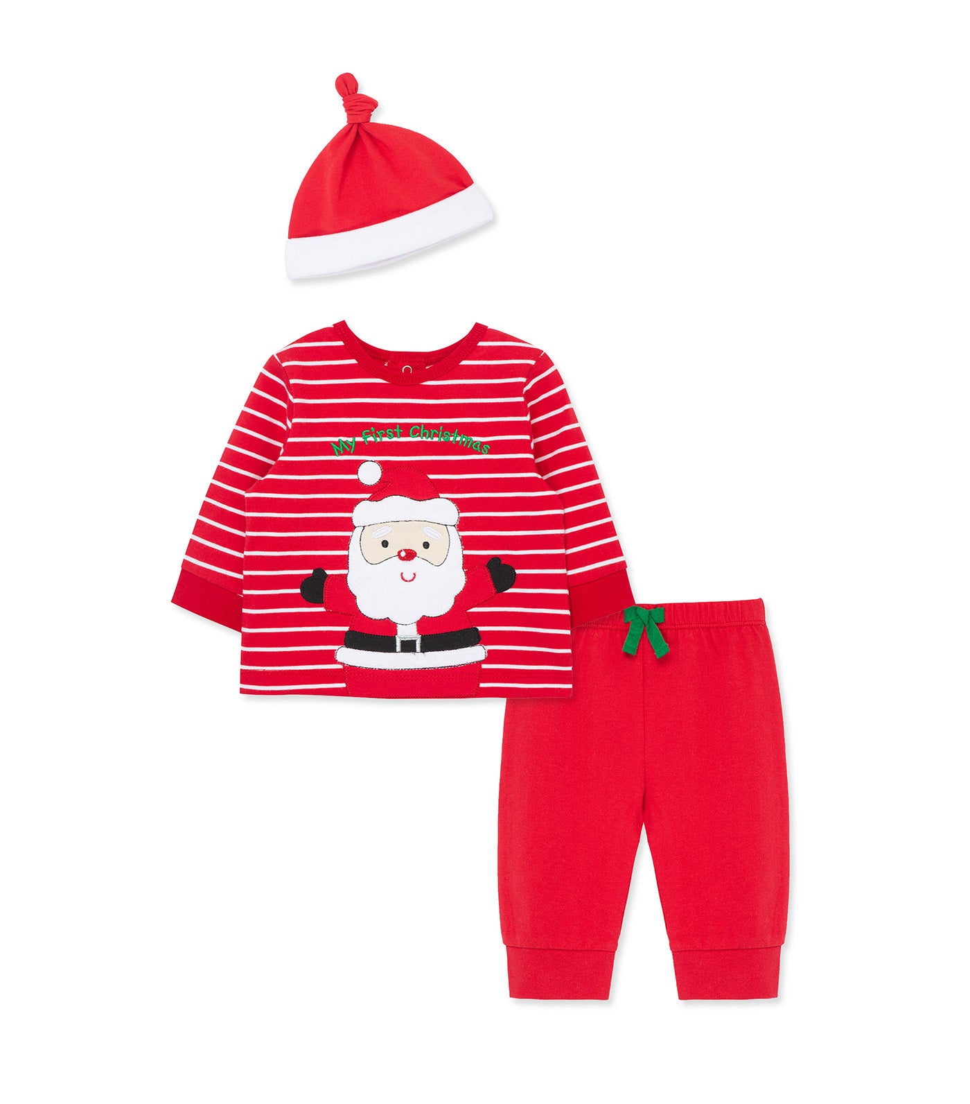 Santa Jogger Set and Hat Red