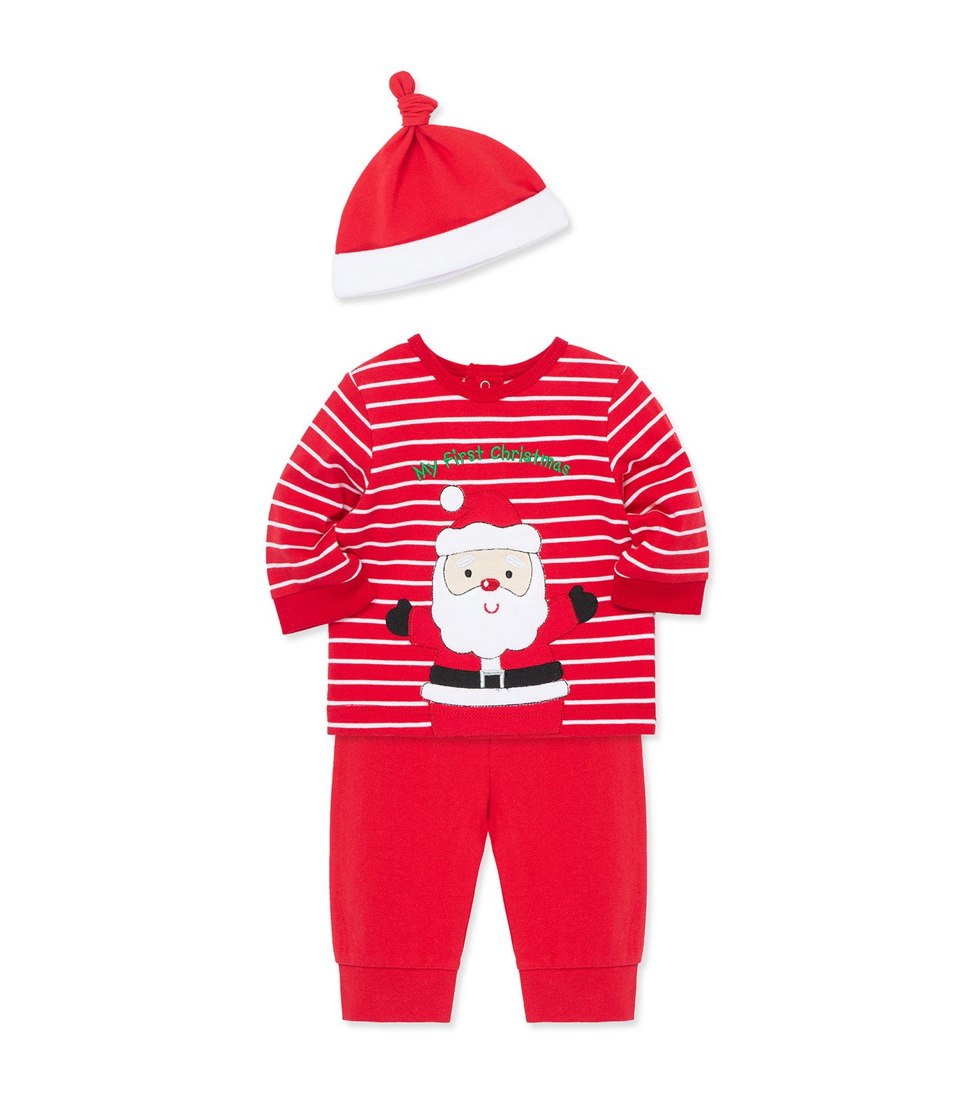 Santa Jogger Set and Hat Red