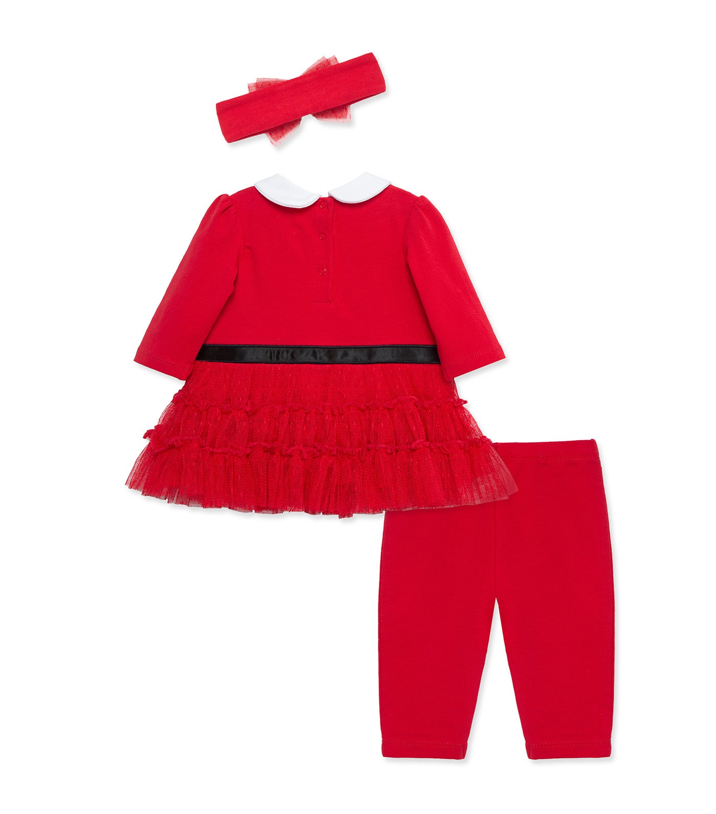 Santa Tutu Dress, Leggings & Headband Set