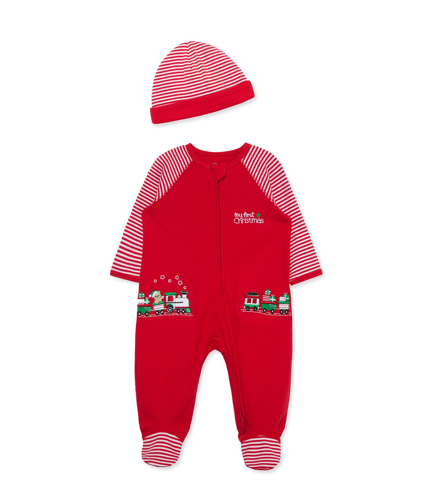 Train Gift 2-Way-Zip Footie & Hat