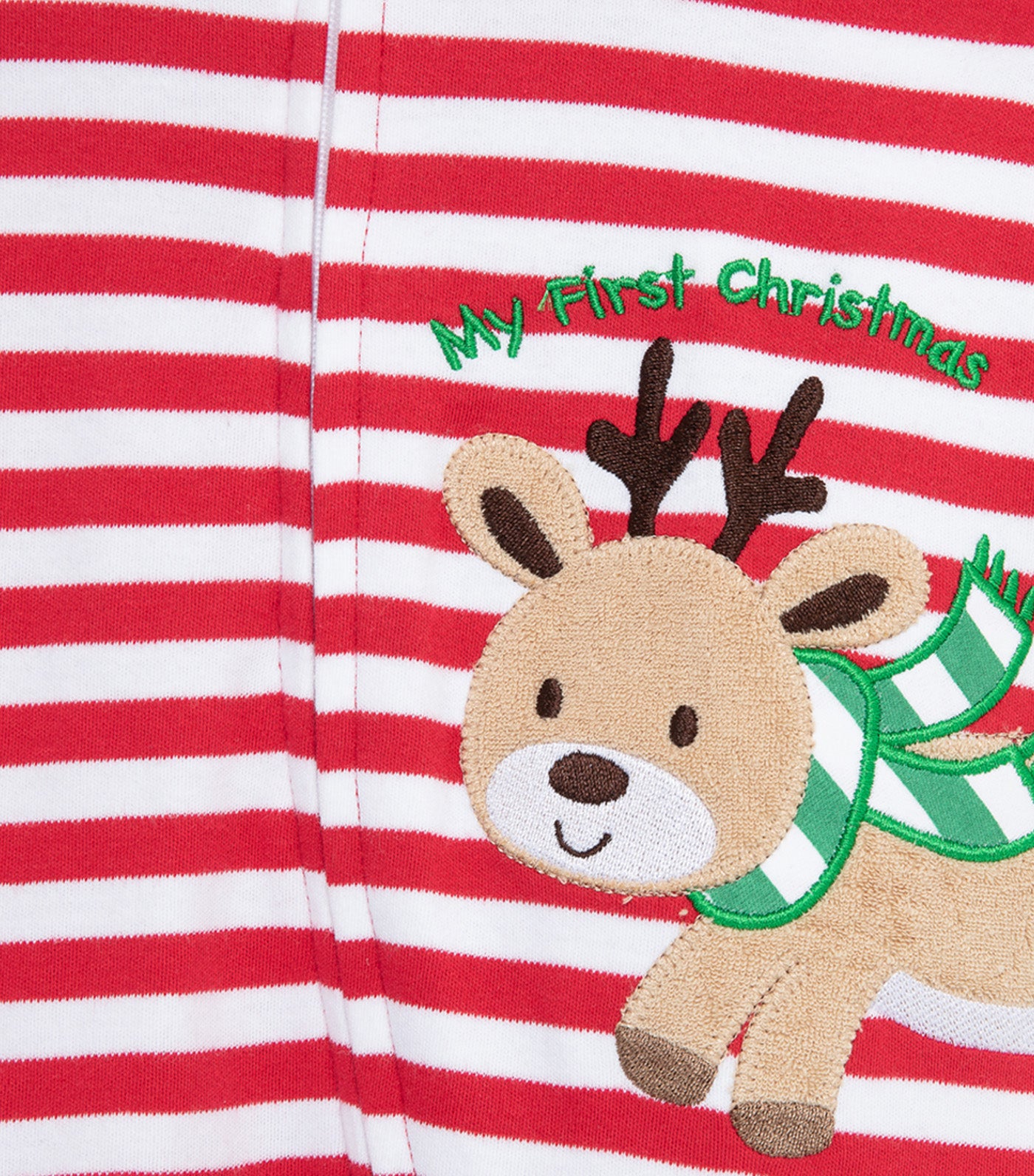 Reindeer Stripe Footie